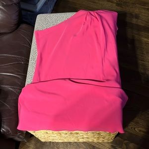 Pink One Shoulder Dress